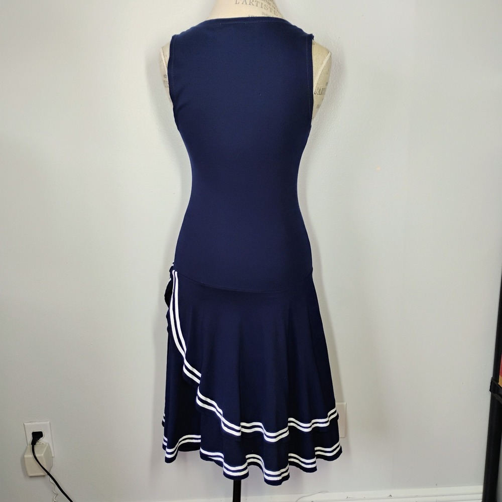 Lauren Jeans Co Y2K Tennis Dress Womens Small Navy Blue Golf Preppy‎ Sleeveless - Picture 5 of 9